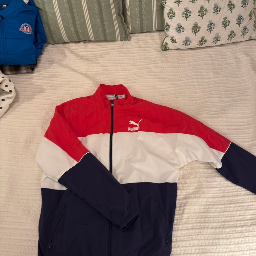 Puma Vibrant Red Jacket with Black Accents